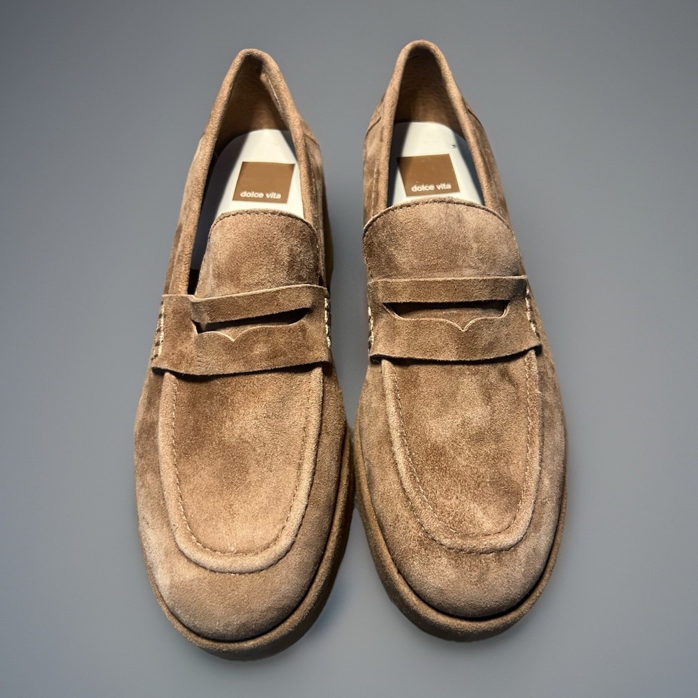 Dolce Vita Womens Yanni Suede Platform Penny Loafer Sz 8 - Picture 4 of 11